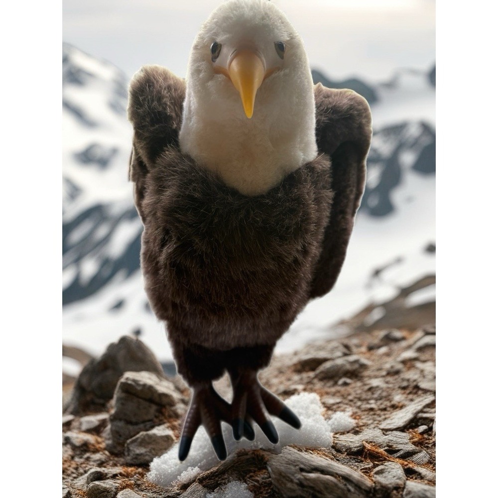 Vintage Dakin Bald Eagle 12"‎ Nice Condition,  Plastic Feet/Claws/Talons 1986